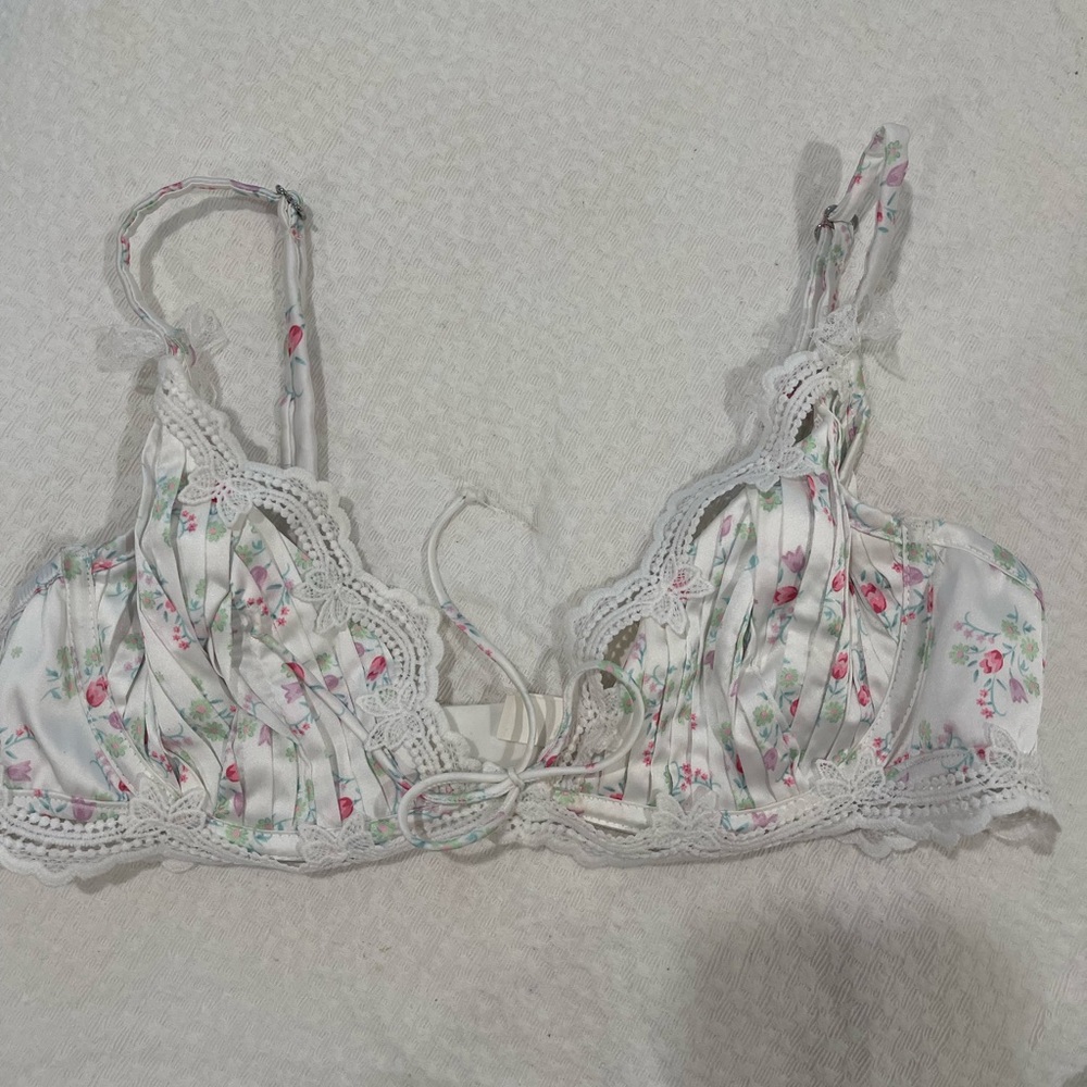 For Love and Lemons white floral bralette
